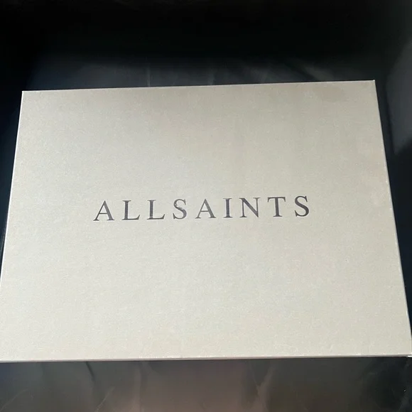 All Saints Salome Black Ankle Harness Biker Boots Punk Goth New in Box - Picture 9 of 9